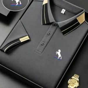 Men's Luxury Short Sleeve Polo Shirt Summer Casual T-Shirt