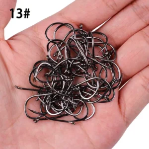 Aorace 40-100pcs/Box Fishing Hook Iseama Circle Carp Eyed Fishing Hook Japan Single Jig Hook
