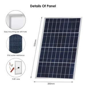 Outdoor Solar Panel 600W 12V Polycrystalline USB Power Portable Solar Generator for Lighting Camp