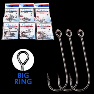 10pcs and 30pcs big eyes fishing hooks Fish Round Bent Joint Hook gamakatsu