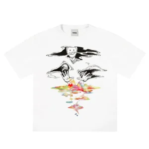Men T-Shirt Hip Hop Graphic Tees Oversized Tops Y2k Streetwear Unisex Clothing