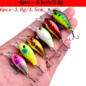 Laser Slow Mixed Minnow Fishing Lure Set Kit Mini Fishing Lures Pesca Tackle0