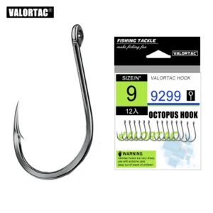 octopus Fish Hooks High Carbon Chemically Sharpened Barbed Circle Hook Tackle Set