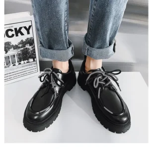 Men's High-End British Trend  Fashionable Casual for Business Dress Height Increasing for Winter Spring Autumn